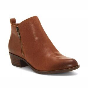 NEW Lucky Brand Women Basel Toffee Leather Ankle Bootie
